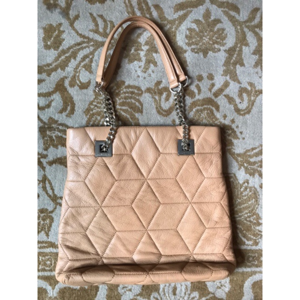 Calvin Klein CK Cream Puffer Shoulder Tote Bag